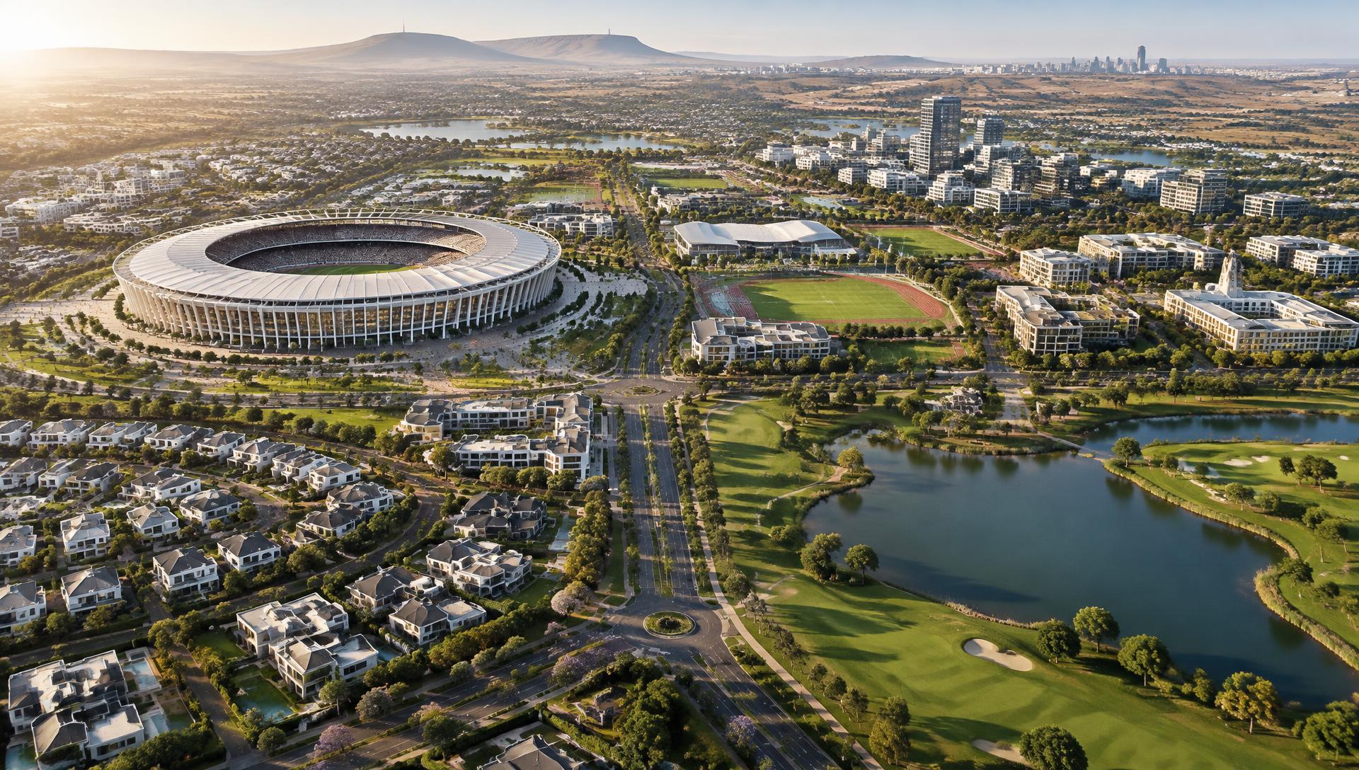 Aerial vision of Stratum Sports City